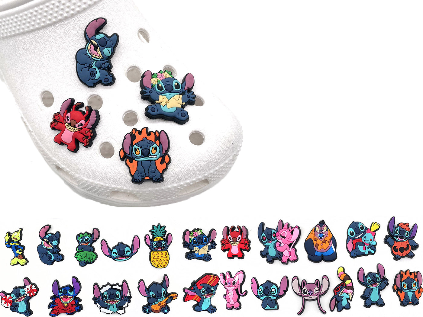 22Pcs Lilo & Stitch Shoe Charms Buckle