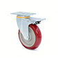 4XPolyurethane Caster Wheels with Brake Swivel Casters 3/4/5 Inch for Hand Trucks