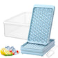 104 Grid Ice Ball Tray with Storage Bin Scoop Stackable Ice Cube Mold Set