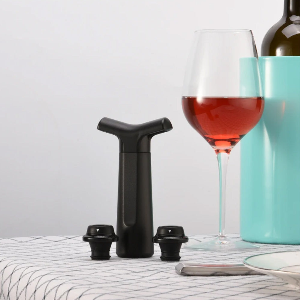 Wine Saver Vacuum Pump with 4 Vacuum Wine Stoppers
