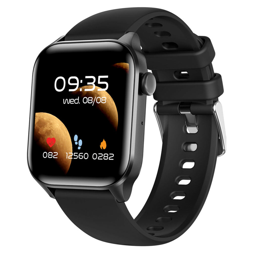 Water-resistant Smart Watch Bluetooth Heart Rate Fitness Tracker for Android iOS with Silicone Watch Strap