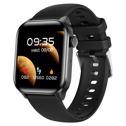 Water-resistant Smart Watch Bluetooth Heart Rate Fitness Tracker for Android iOS with Silicone Watch Strap