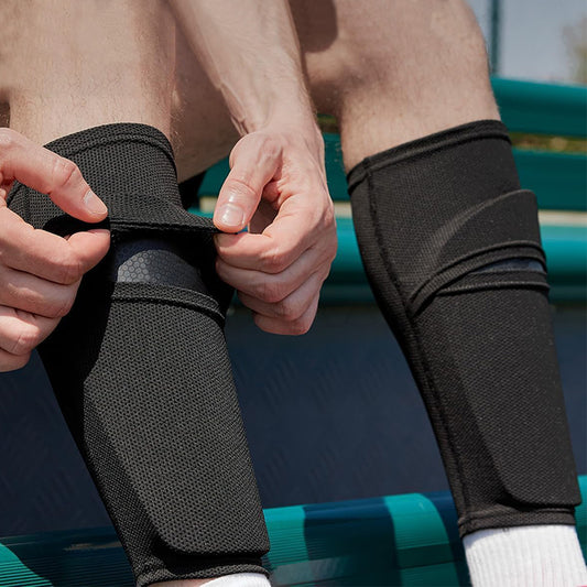 1 Pair Sport Soccer Shin Guard Pads Sleeves With Optimized Insert Pocket Sleeve Sock Leg