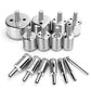 15-Piece Drill Bit Set for Glass and Tile Precision Hole Saws (6-50mm)