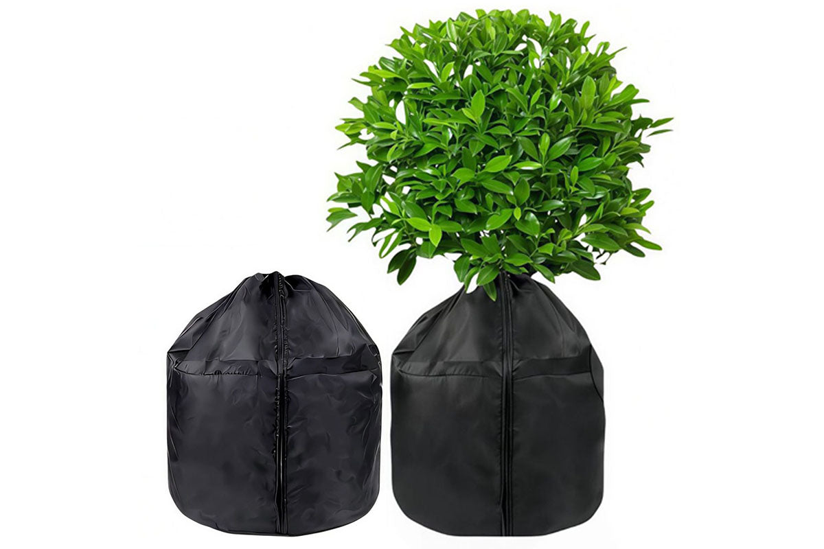 2Pcs Plant Frost Protection Cover with Zip Thermal Winter Jacket Drawstring