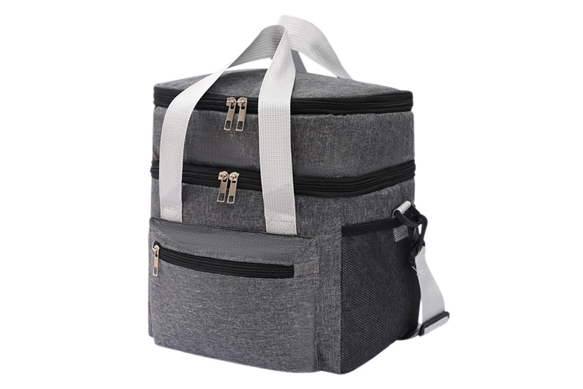 Double-Layer Insulated Portable Lunch Bag Cooler Food Container