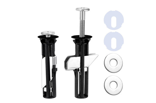 2Pcs M5 Quick-Lock Toilet Fixing Bolts with 18mm and 28mm Gaskets