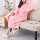 Towelling Wrap Hooded Bathrobe