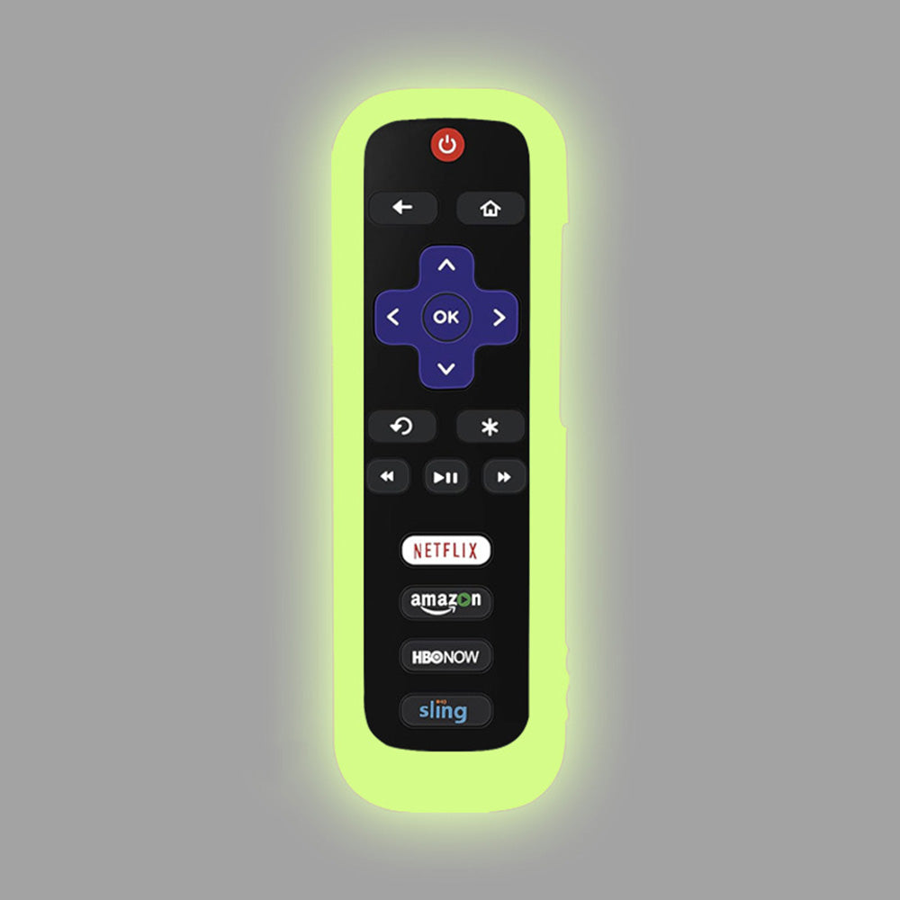 2 Pack Glow in The Dark Silicone Case Cover for Roku TV Remote
