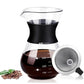 Pour Over Coffee Maker Borosilicate Glass Carafe with Reusable Stainless Steel Filter