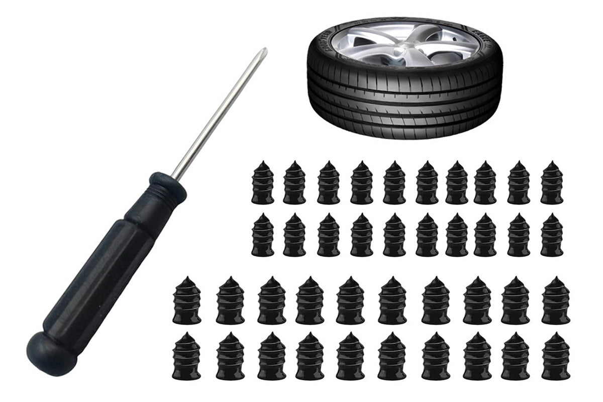 41PCS Tire Repair Rubber Studs Vacuum Tyre Repair Nail Set For Car