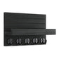 Rustic Wall-Mounted Entryway Organizer - Wooden Mail & Key Holder with Hooks
