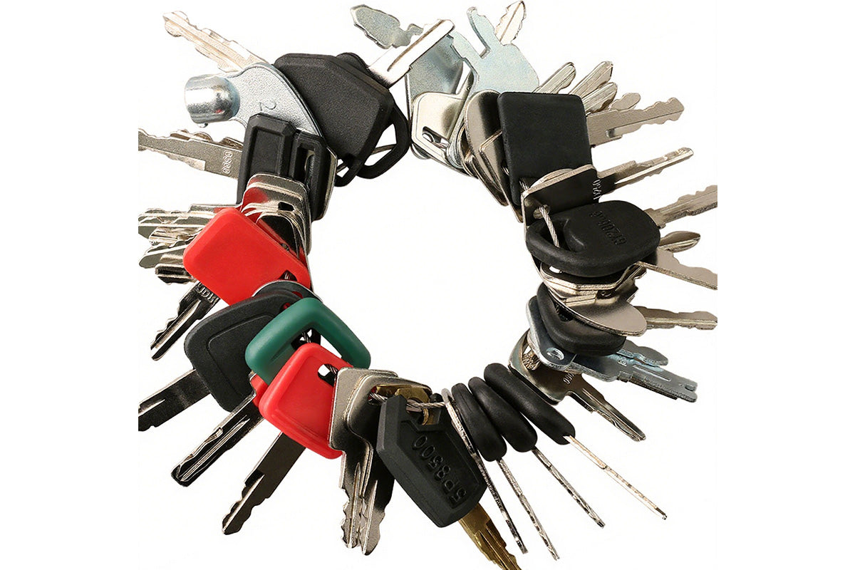 41Pcs Heavy Equipment Master Keys for John Deere Caterpillar Toyota Volvo JCB
