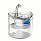 Cat Water Fountain 2L Transparent Pet Drinking Fountain