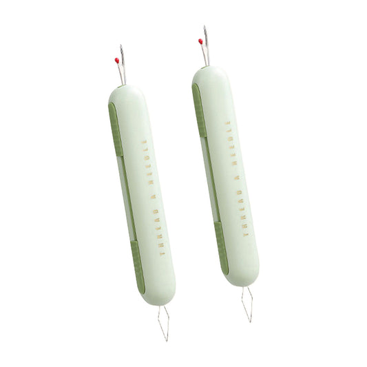 2Pcs 2-in-1 Needle Threader Seam Remover Sewing Ripper Tool