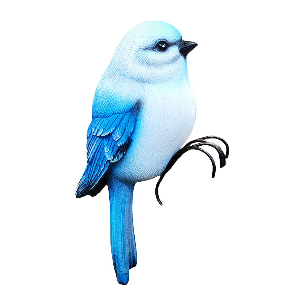 Realistic Bird Statue for Garden Flower Pot Decor
