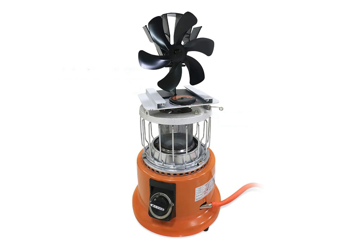 Heat Powered Fireplace Fan Eco-Friendly Stove Fan with Thermometer
