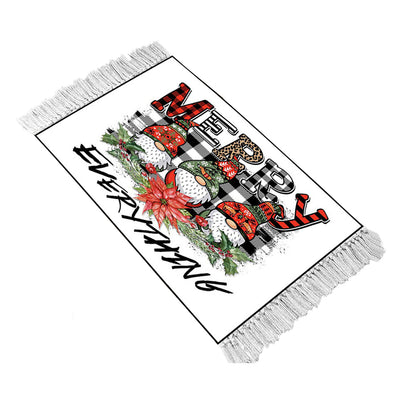 Christmas Dwarf Woven Washable Rectangular Floor Mat Floor Rug