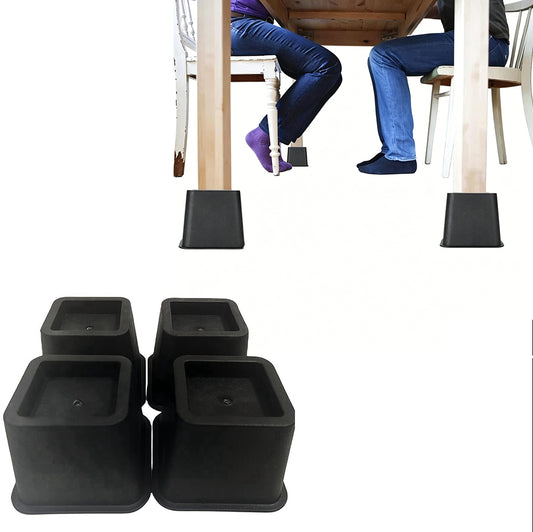 Bed Risers Adjustable Furniture Risers for Dorm Decor Under Bed Storage