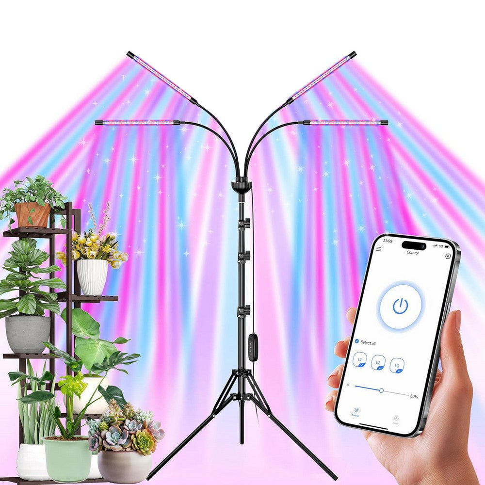LED Grow Light Full Spectrum with Adjustable Tripod Stand for Indoor Plant