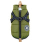 Dog Winter Jacket Padded Pet Clothes with Zipper Warm Vest Coat Comfortable Pet Vest-Green
