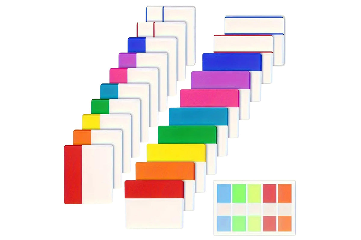Colored Sticky Index Tabs Page Markers for Books Binders and Notebooks