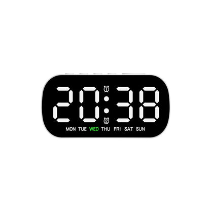 Electric Digital Alarm Clock LED Display Battery Backup Snooze Dual Alarm Clock
