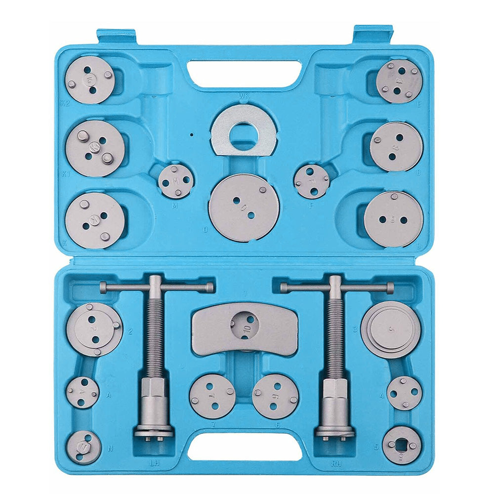 22-Piece Auto Car Universal Disc Piston Caliper Brake Rewind Wind Back Tool Kit Set