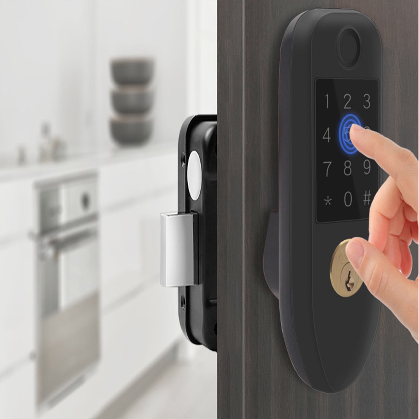 Multifunctional Electronic Fingerprint Password Smart Door Security Lock for Office Home