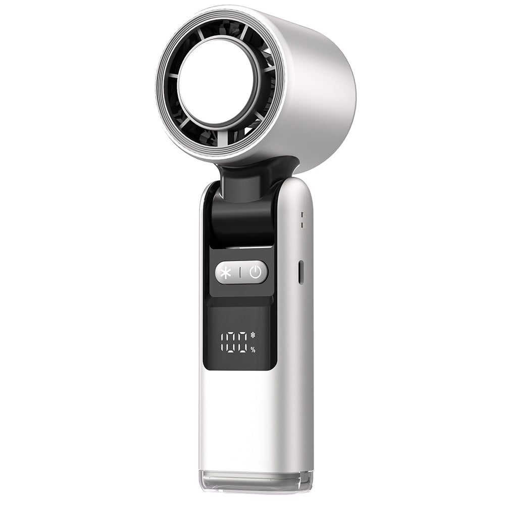 100 Speeds Digital Display Cold Compress Cooling Fan USB Fan with Lanyard