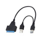 USB 3.0 to SATA Hard Drive Adapter Cable for 2.5/3.5 inch SSD and HDD Dual USB