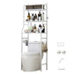 3 Tier Shelf Over Toilet Storage Rack With Paper Holder And Hooks