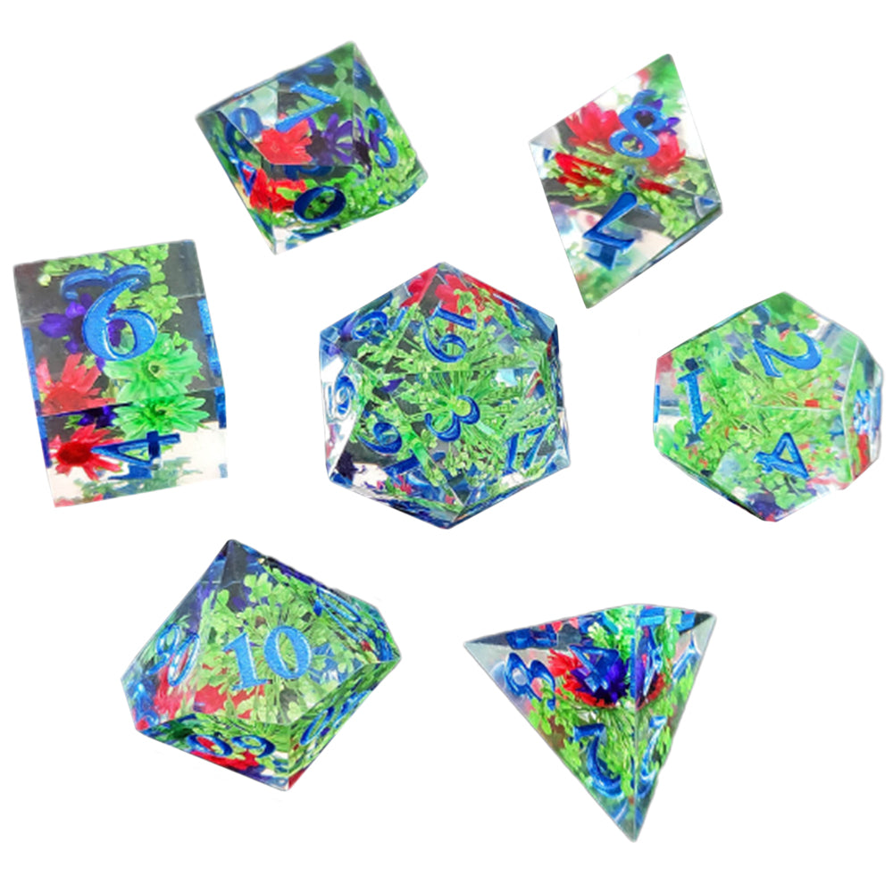 Enchanted Starlight 7 Dice Precision Edged Set for RPG DND Tabletop Game