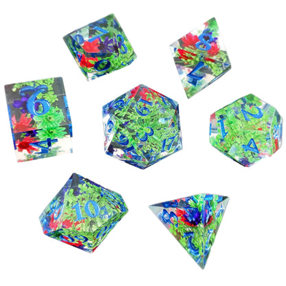 Enchanted Starlight 7 Dice Precision Edged Set for RPG DND Tabletop Game