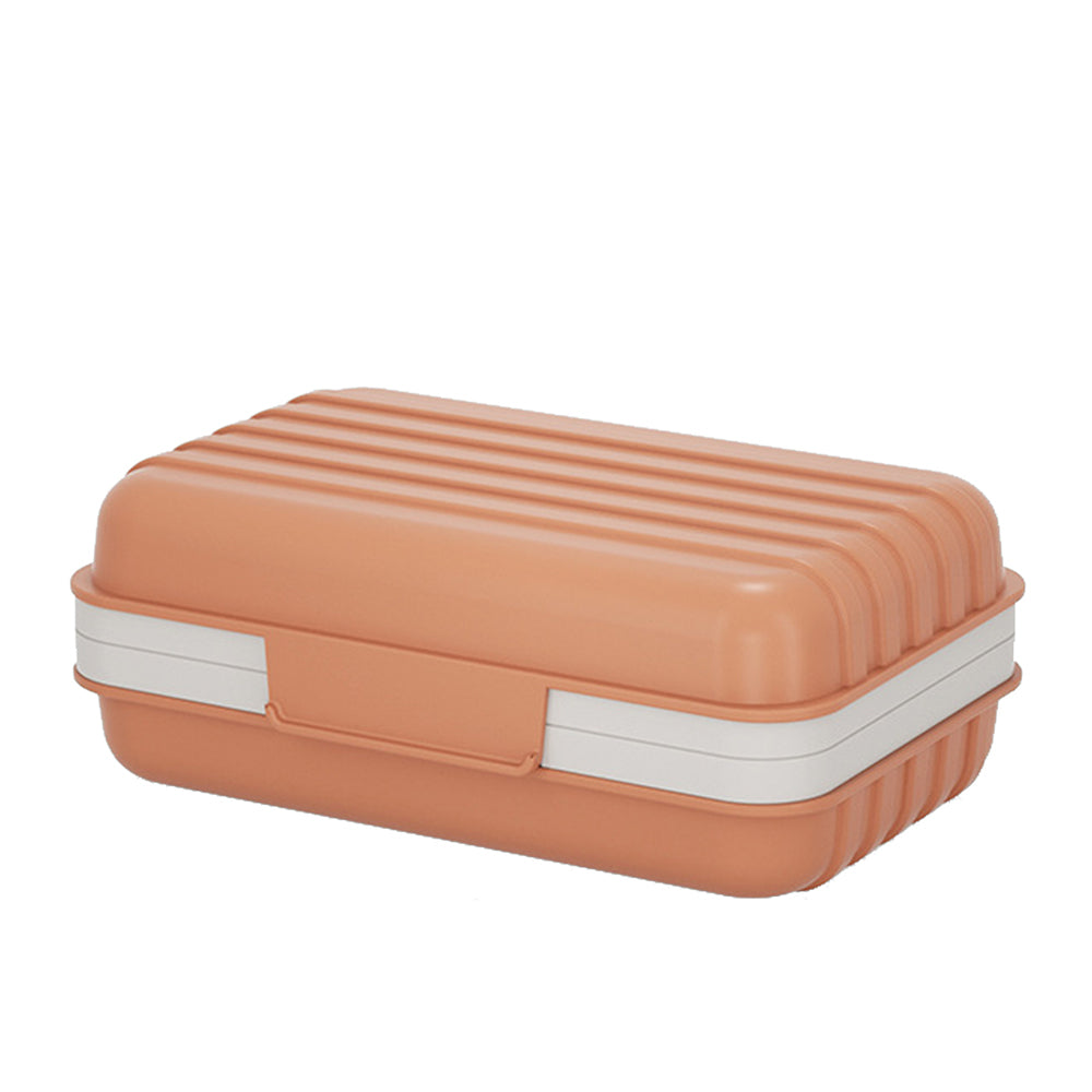 2-Layer Soap Box Container with Lid Travel Soap Holder