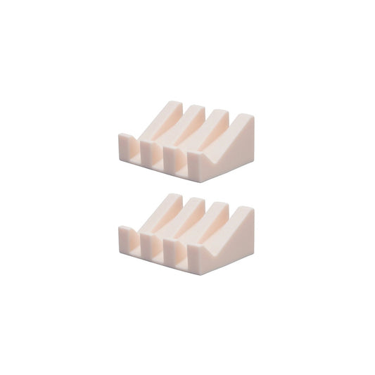 2Pcs Silicone Soap Dish Holder Set Non-Slip Draining Soap Box
