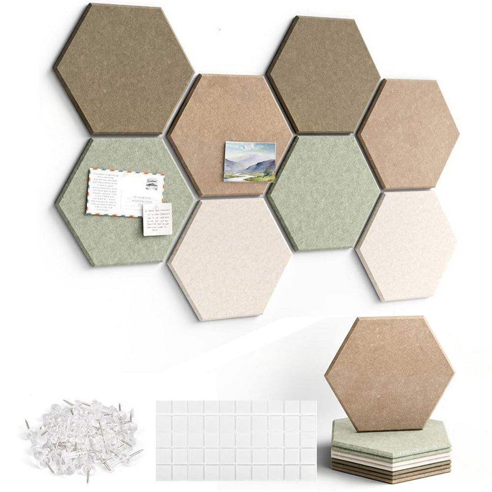 Hexagon Felt Bulletin Board Wall Panels Self Adhesive Pin Board