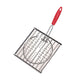 21x20 cm Folding Stainless Steel Grilling Basket Bread Toaster with Removable Handle
