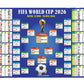 2026 Soccer World Cup Schedule Poster 2026 FIFA World Cup Fixtures Chart Wall Decor for Soccer Fans
