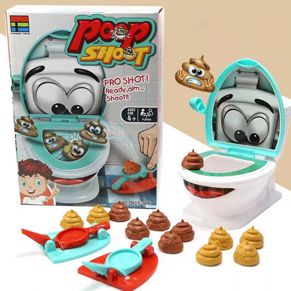 Funny Family Poop Shoot The Toilet Toy Poop Shoot Game Toy