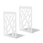 2Pcs Metal Decorative Bookends