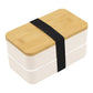 Bento Box 2 Layer Stackable Leak-Proof Japanese Lunch Box with Spoon Fork