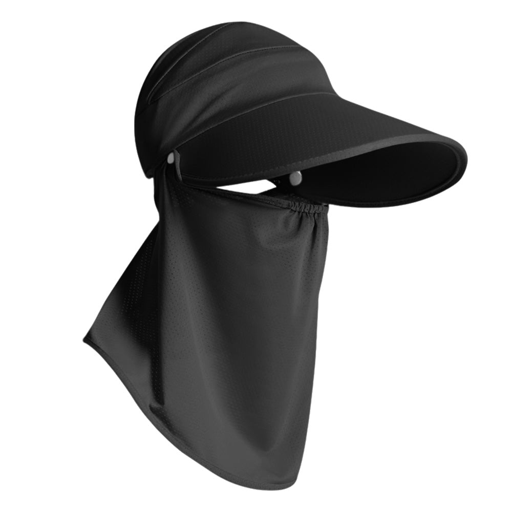 3 in 1 Ponytail Sun Hat with Detachable Face Cover and Chin Strap
