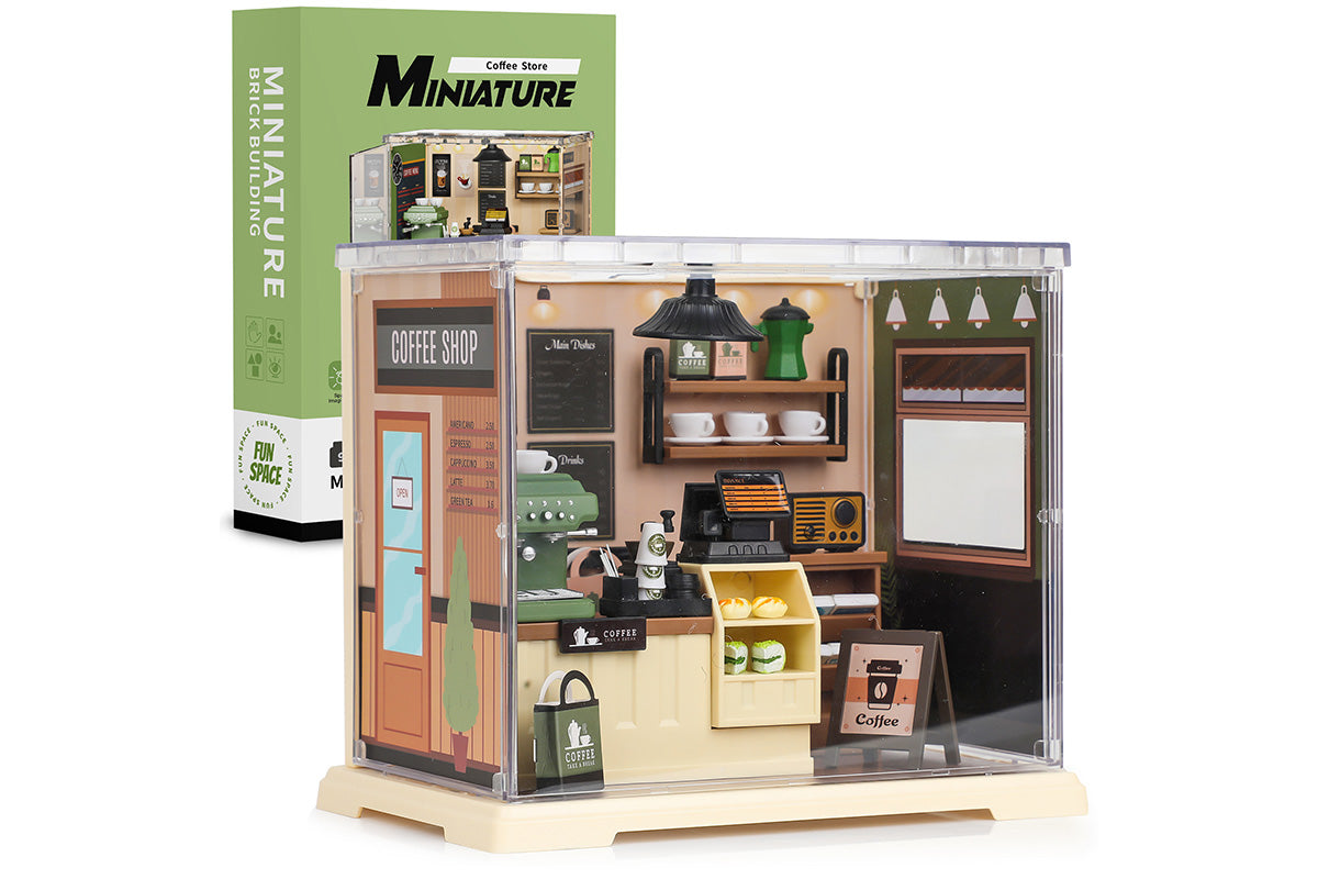 DIY Miniature Dollhouse Kit 3D Puzzle Dollhouse Toy with Dust Cover and Light