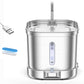 2L Stainless Steel Cat Water Fountain with 3 Modes Wireless Pet Water Dispenser for Dogs Cats