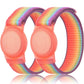 2PCS Soft Nylon Wristbands for Airtag Adjustable Bracelet for Airtag for Little Ones Adults-Multicolour