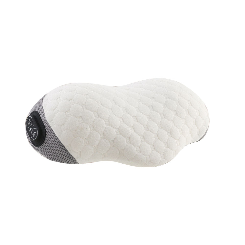 Electric Neck Massager Ergonomic Cervical Neck Traction Pillow with Heat Vibration