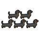 Dachshund Dog Iron On Patch Sausage Dog Embroidered Applique for Clothing Bags