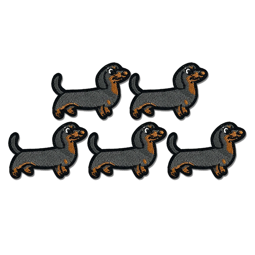 Dachshund Dog Iron On Patch Sausage Dog Embroidered Applique for Clothing Bags