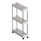 Slim Rolling Storage Cart Bathroom Shelves Organizer for Kitchen Laundry